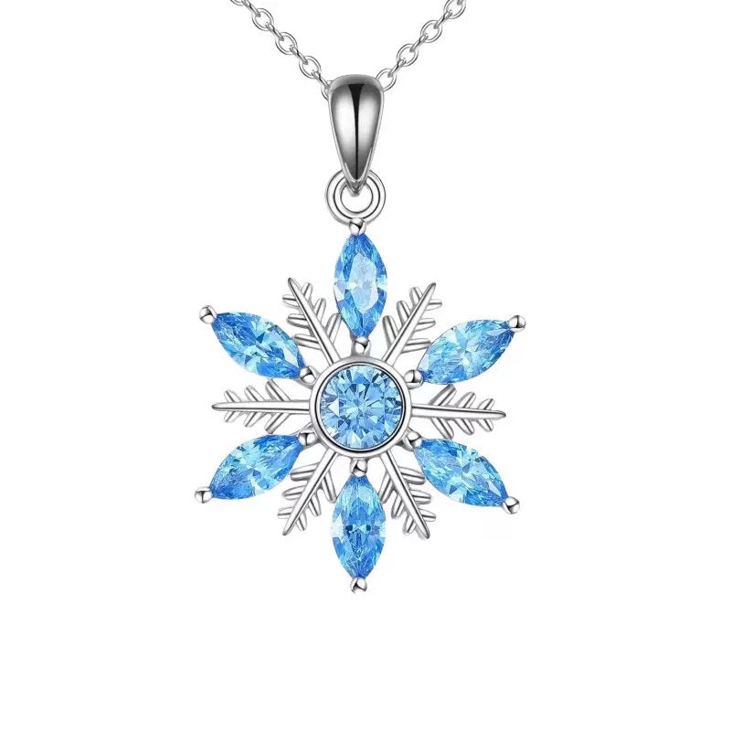 Collar con colgante de copo de nieve