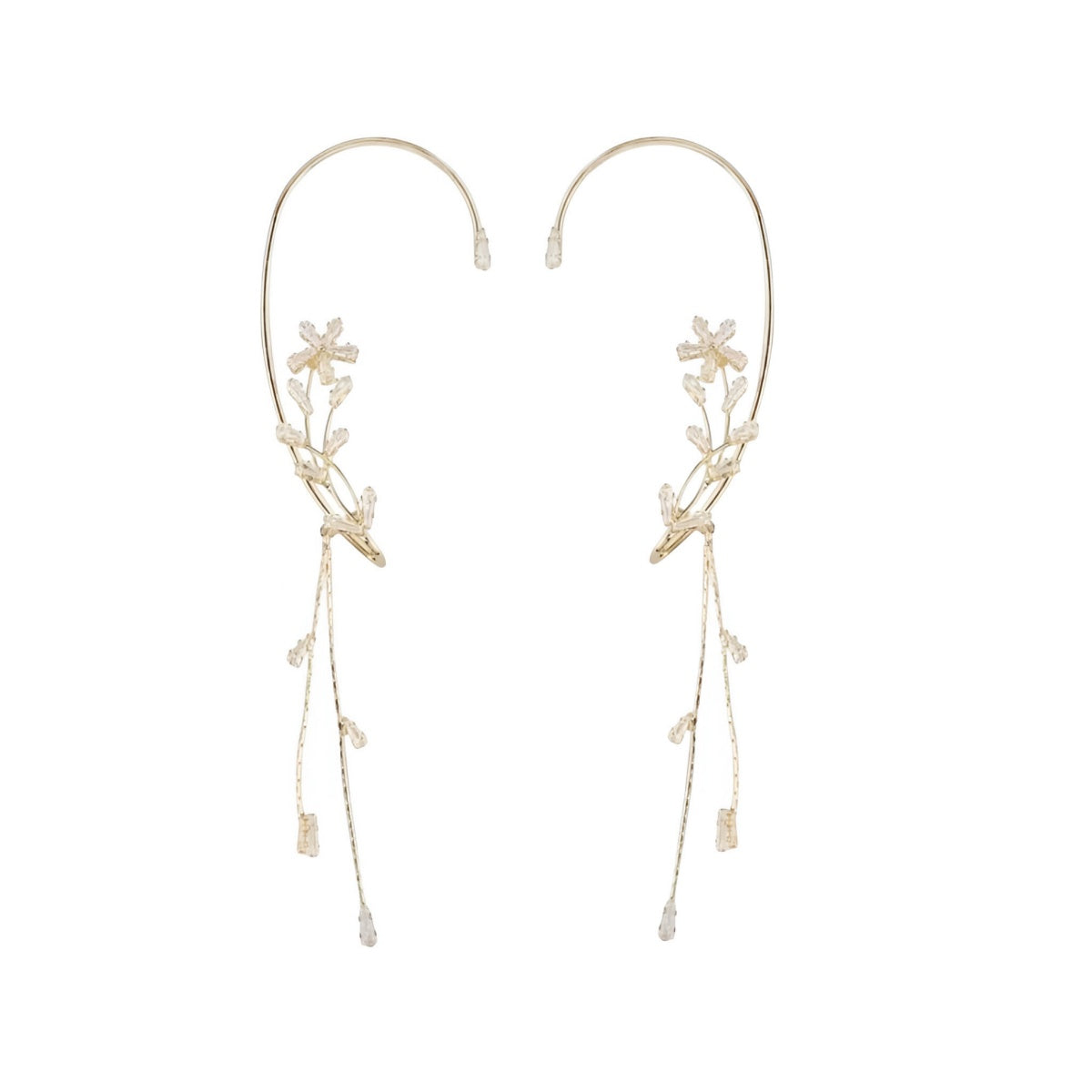 Brincos de Tassel em Forma de Floco de Neve