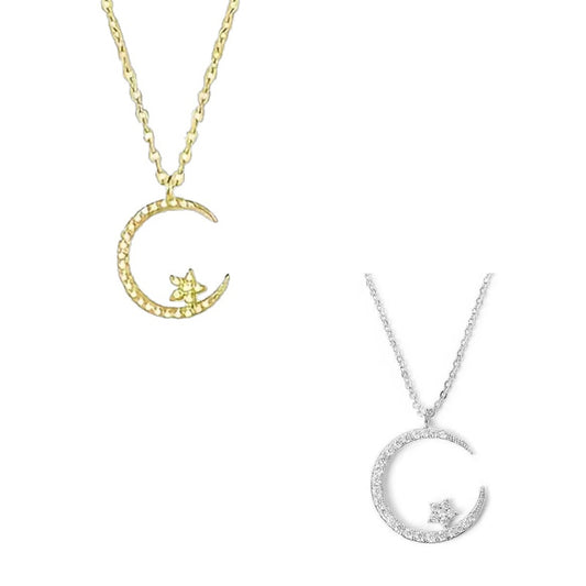 Conjunto de Colar Estrela e Lua