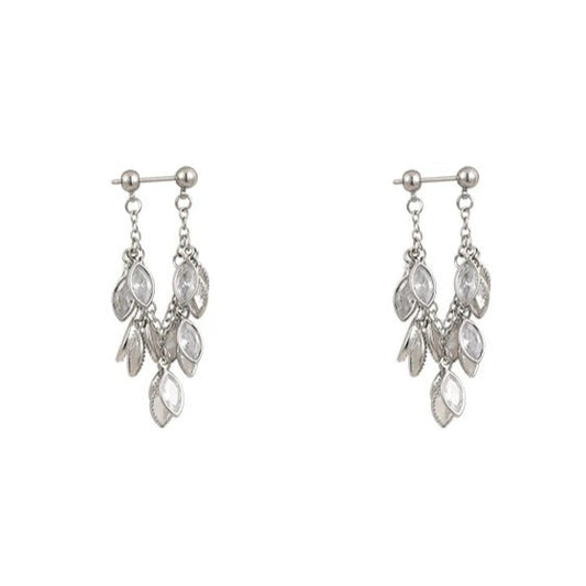 Pendientes de gota de plata