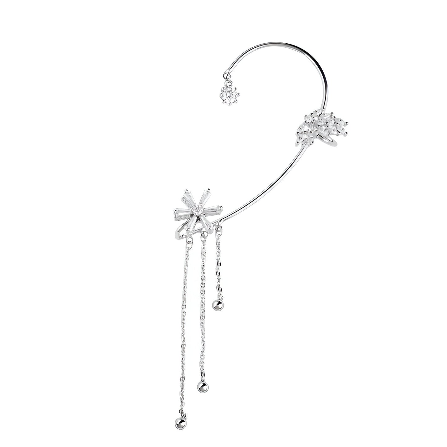 Brincos de Tassel Floral Rotativos