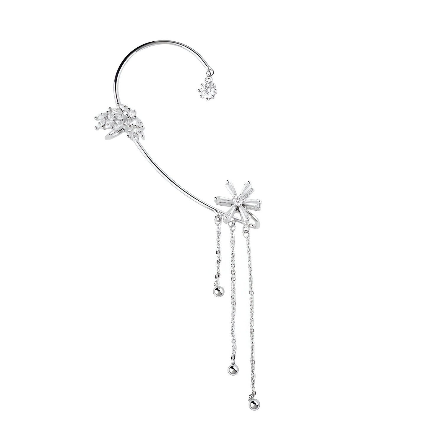 Brincos de Tassel Floral Rotativos