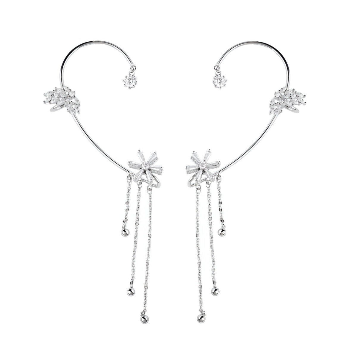 Brincos de Tassel Floral Rotativos